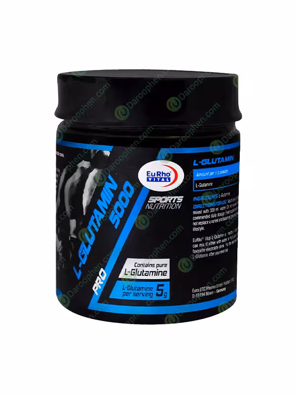 پودر ال گلوتامین 5000 یوروویتال 300 گرم – Eurho Vital L Glutamin 5000 Powder 300 g