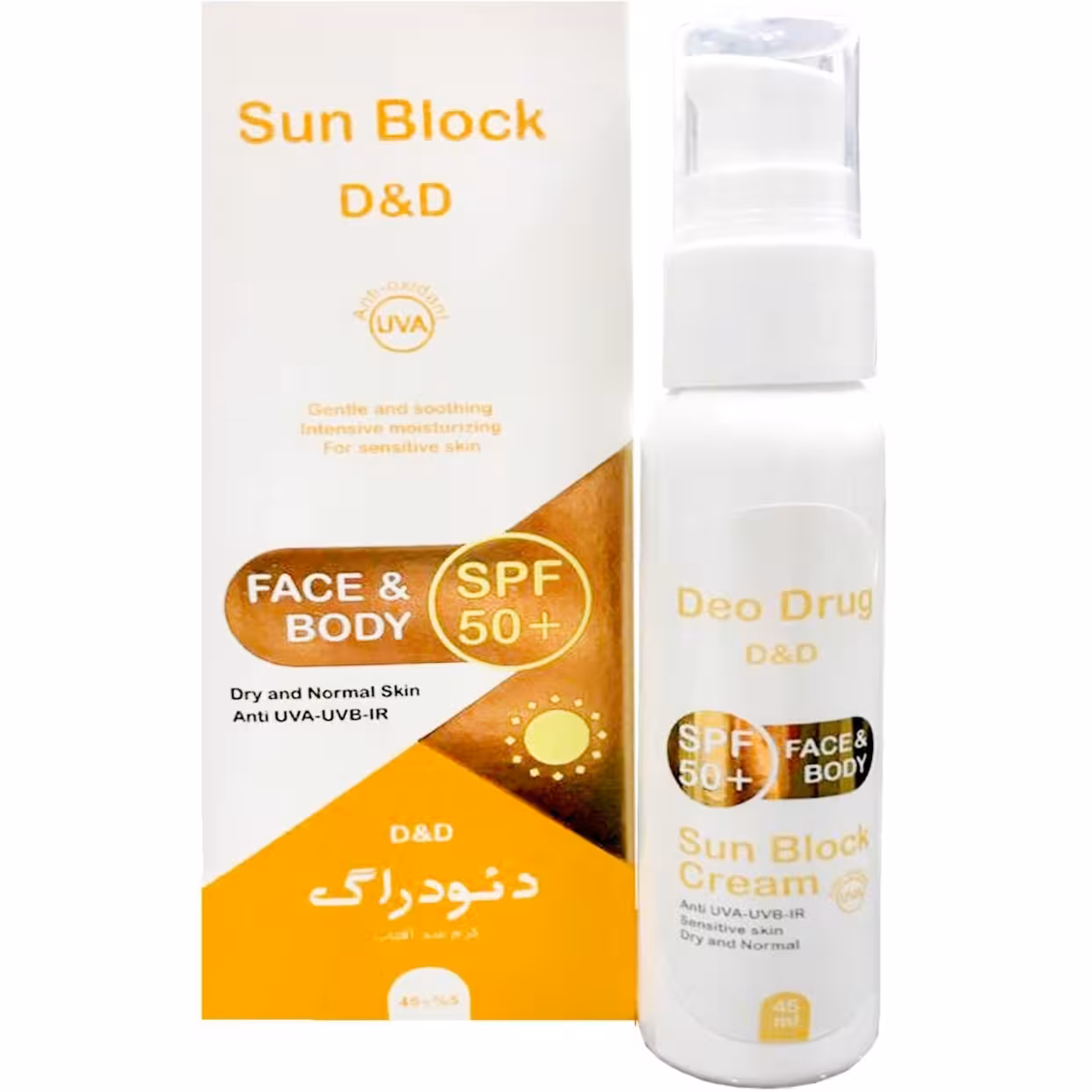 کرم ضد آفتاب SPF 50 بی رنگ دئودراگ حجم 45mL