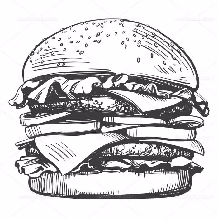 وکتور همبرگر با کیفیت | گرافیک با طعم تربچه