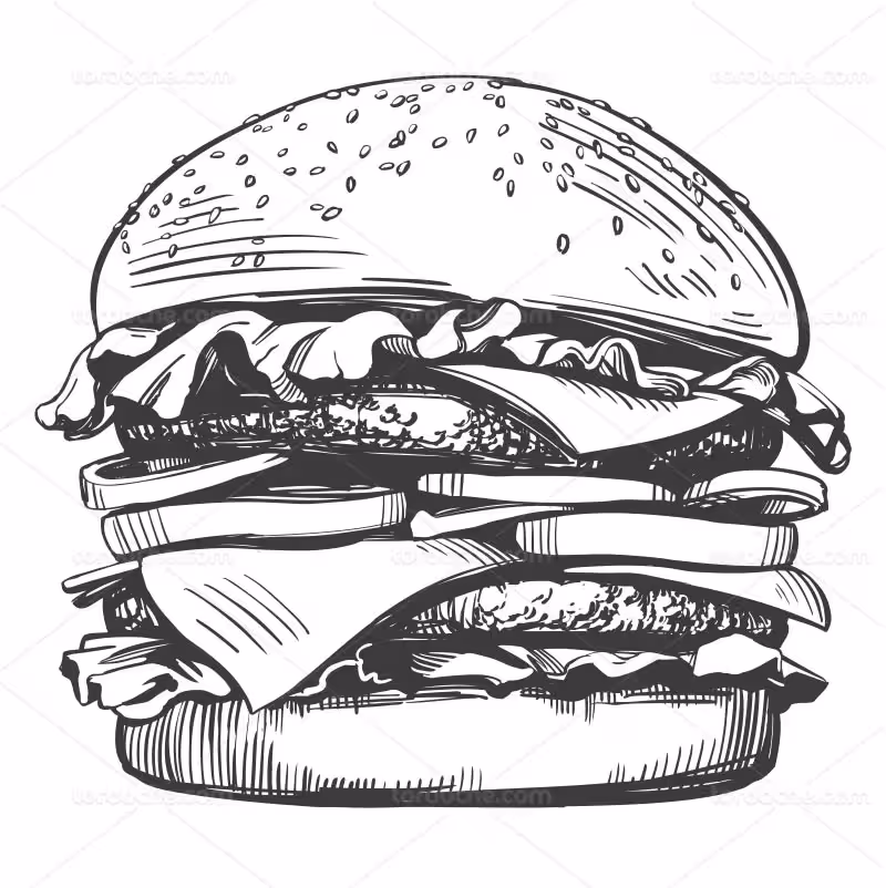 وکتور همبرگر با کیفیت | گرافیک با طعم تربچه