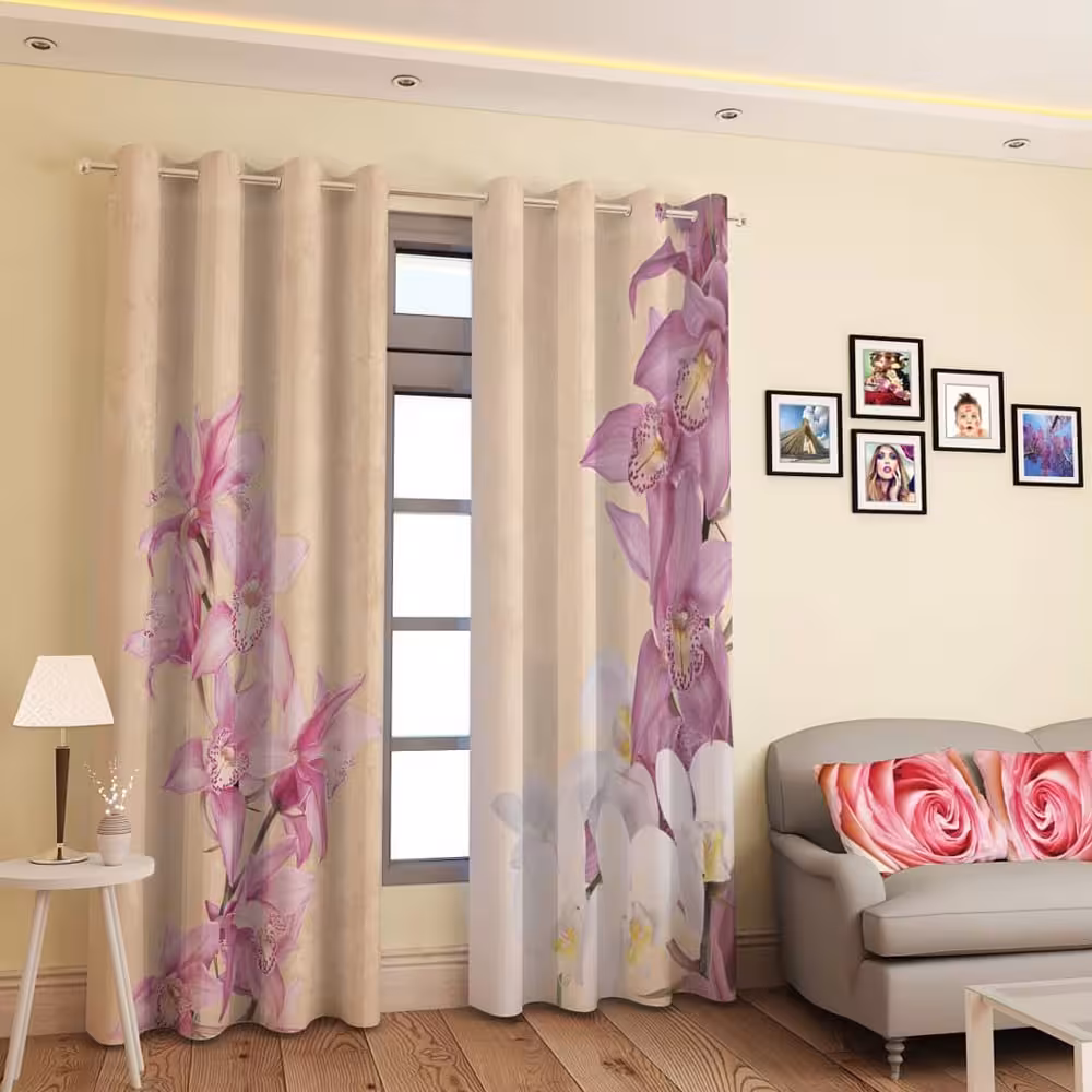 پرده پانچی کد 593 (طرح گل)