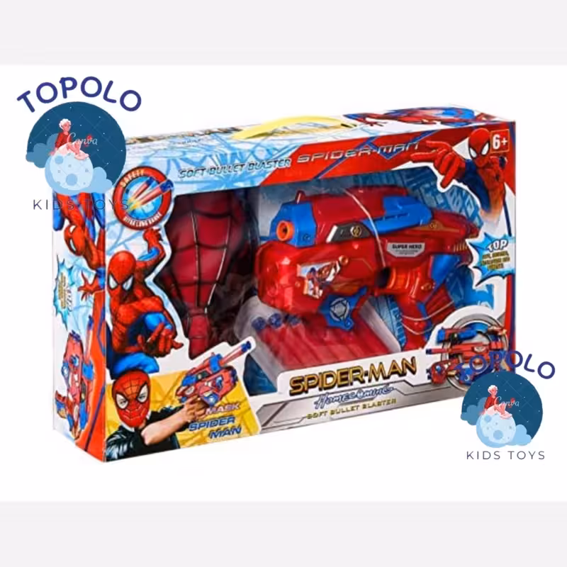 اسباب بازی ست مردعنکبوتی دارای تفنگ و ماسک (پس کرایه)