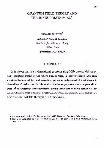 خرید و دانلود نسخه کامل کتاب Quantum field theory and the Jones polynomial