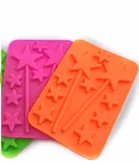 قالب سیلیکونی آبنبات نی دار ستاره