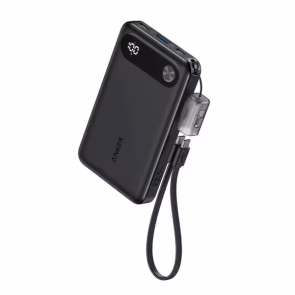 پاوربانک انکر مدل A1257 ظرفیت 10000 میلی آمپر ساعت به همراه کابل USB-C
