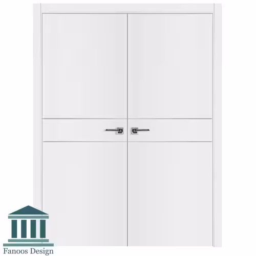 درب اتاق دولنگه MDF با روکش pvc  کد 1271