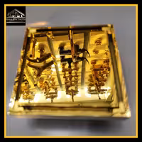 کف شور سرامیک خور برنجی سایز10*10 طلایی براق