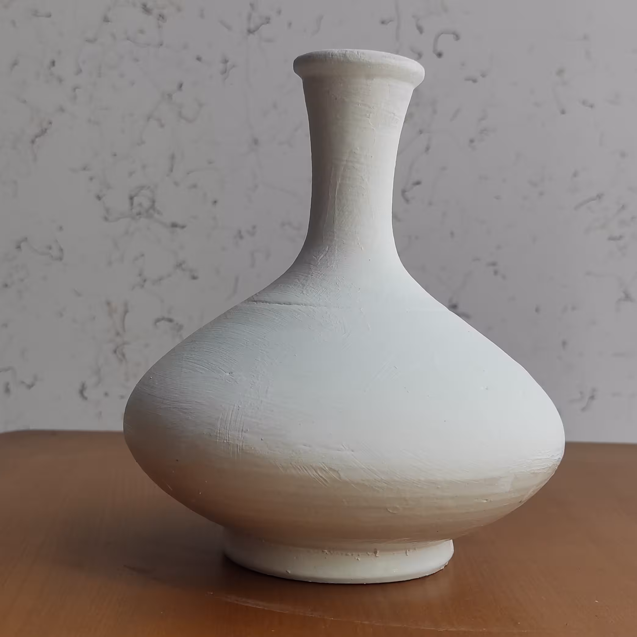 گلدان سفالی سفید ساده