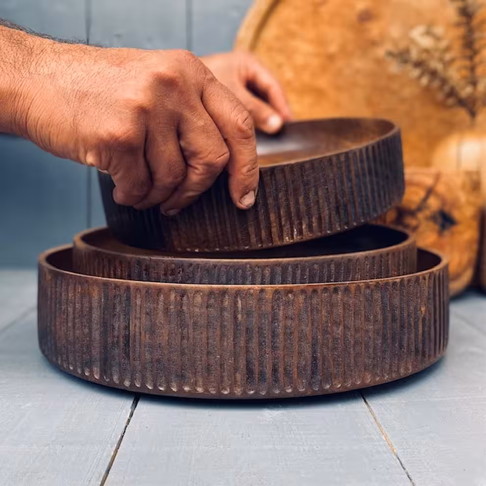 ظرف چوبی پذیرایی گردو کد 0998