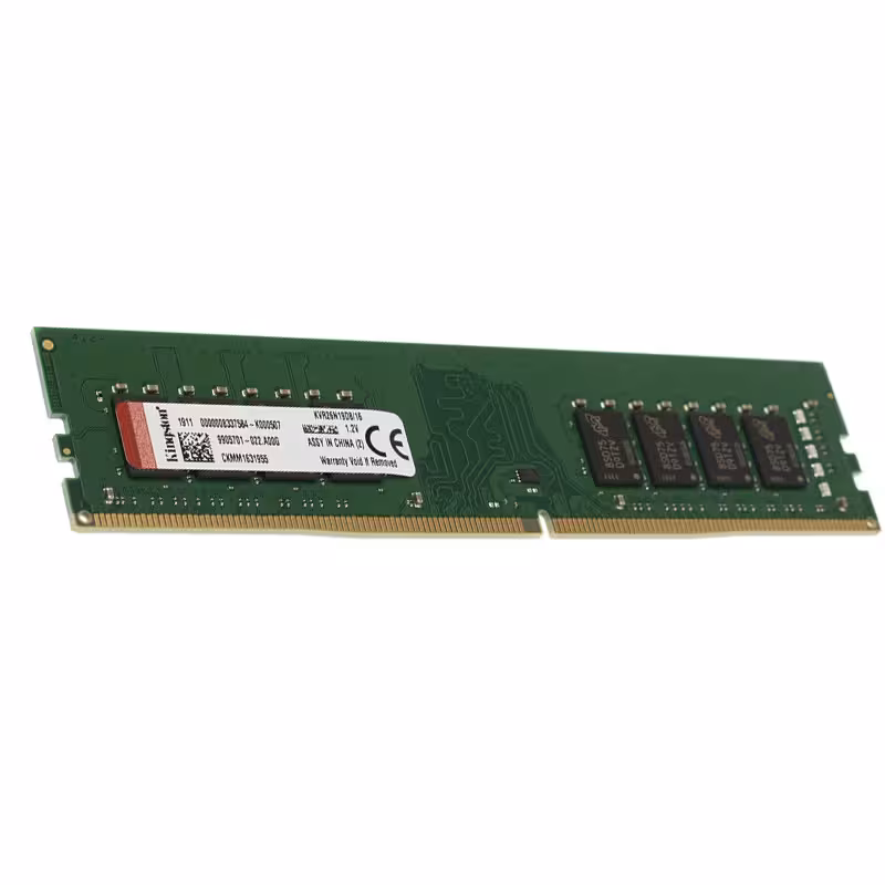 رم کامپیوتر DDR4 تک کاناله 2666 مگاهرتز CL19 کینگستون مدل KVR با ظرفیت 16 گیگابایت