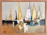 تابلو رنگ روغن قایق ها کد 102569