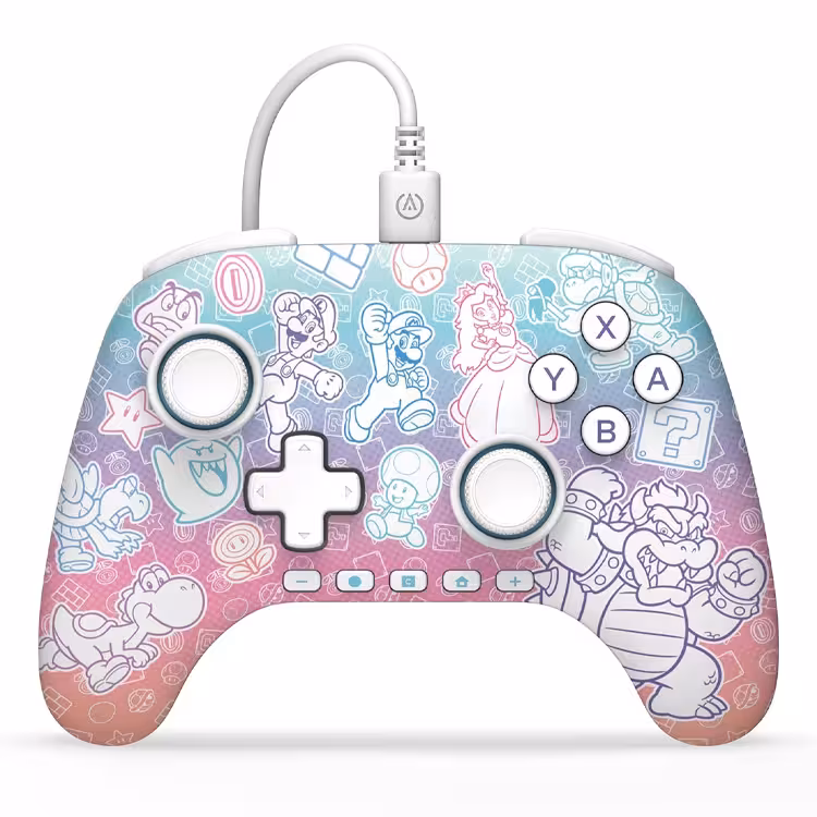 PowerA Advantage Wired Controller for Nintendo Switch 2 – Mushroom Kingdom
