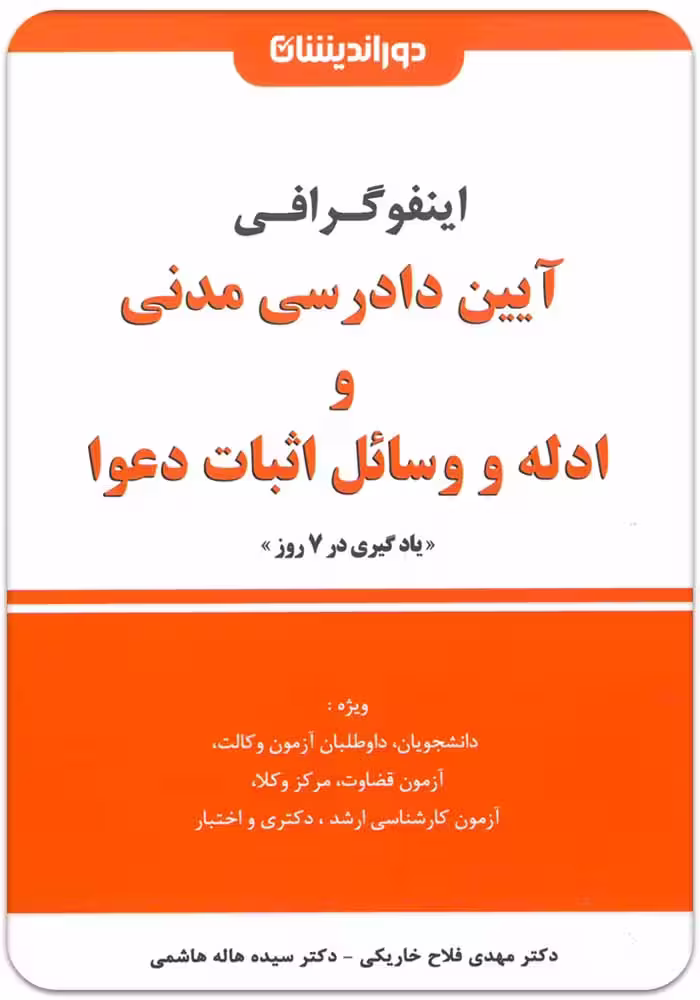 اینفوگرافی آیین دادرسی مدنی و ادله و وسائل اثبات دعوا [فلاح و هاشمی]
