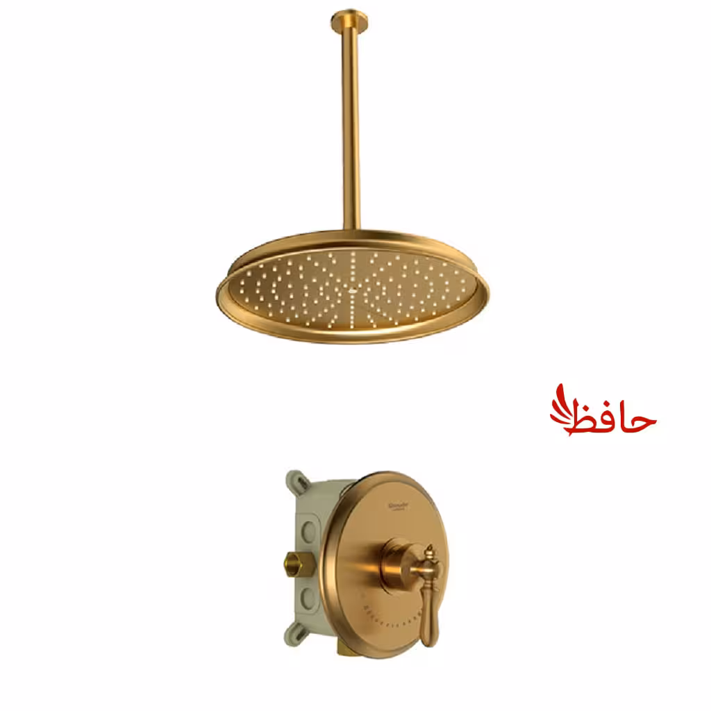 شیر حمام توکار شودر مدل زیگموند طلایی مات تیپ 1 BRASS