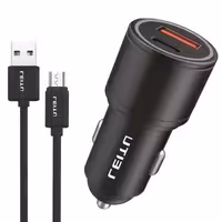 شارژر فندکی لیتو مدل LC - C9 به همراه کابل تبدیل MICROUSB | کالا مکس