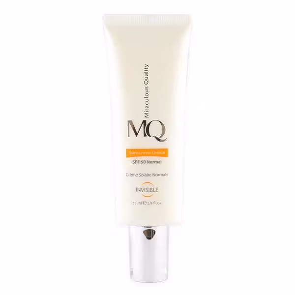 ضد آفتاب بي رنگ MQ ام کيو مدل SPF50 پوست نرمال