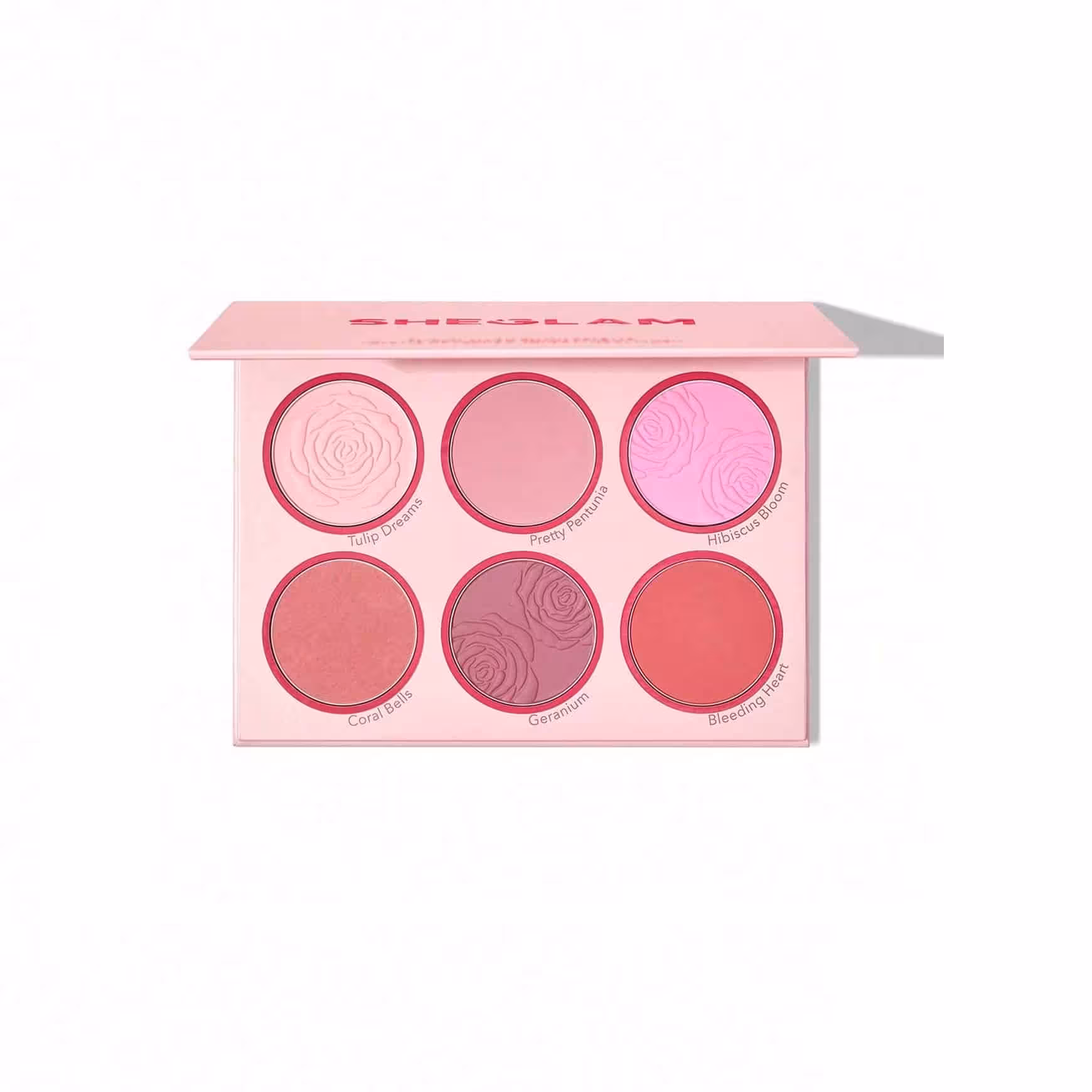 پالت رژگونه شیگلم مدل Floral Flush Blush بافت پودری ترکیب رنگ 6 تایی ماندگاری بالا