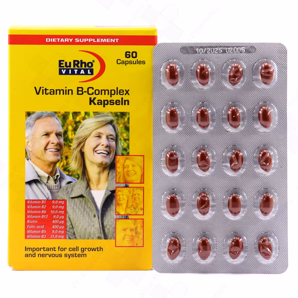 کپسول ب کمپلکس یوروویتال 60عددی