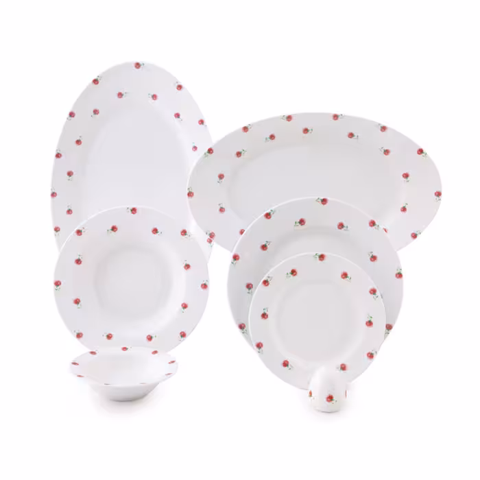 سرویس چینی 28 پارچه 6 نفره پینک رز مینیاتوری