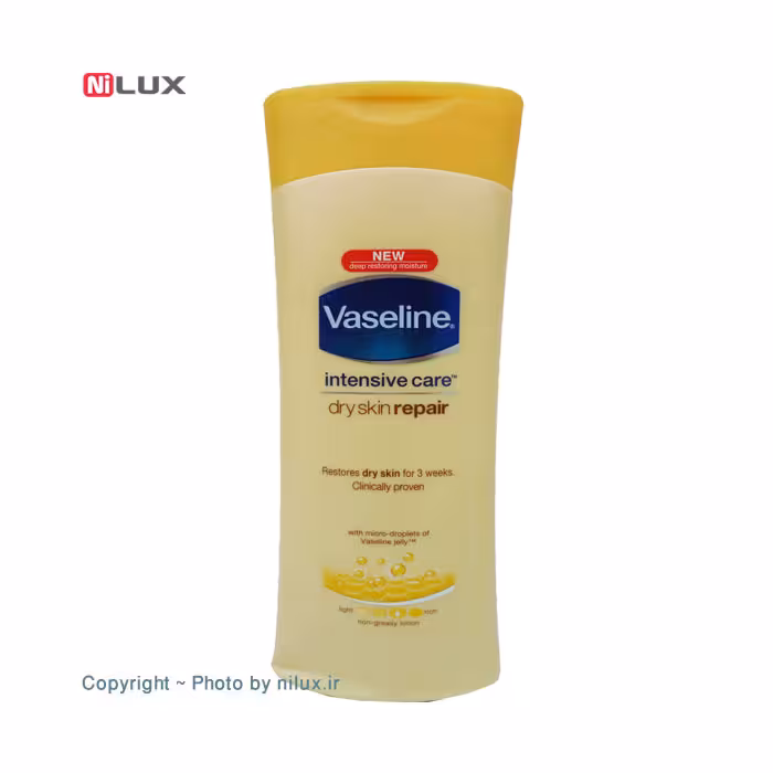 لوسیون بدن وازلین مدل Dry Skin Repair حجم 400 میلی لیتر