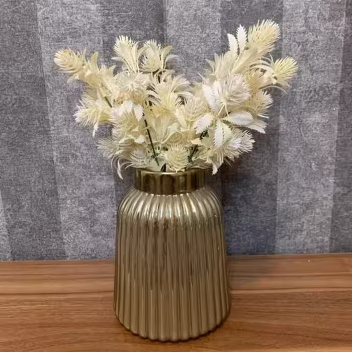 گلدان شیشه ای استوانه ای کوچک مدل دلژین نسکافه ای