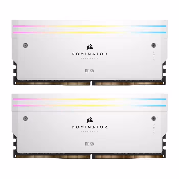 رم کورسیر سفید مدل Dominator Titanium 48GB Dual 6000MHz CL30