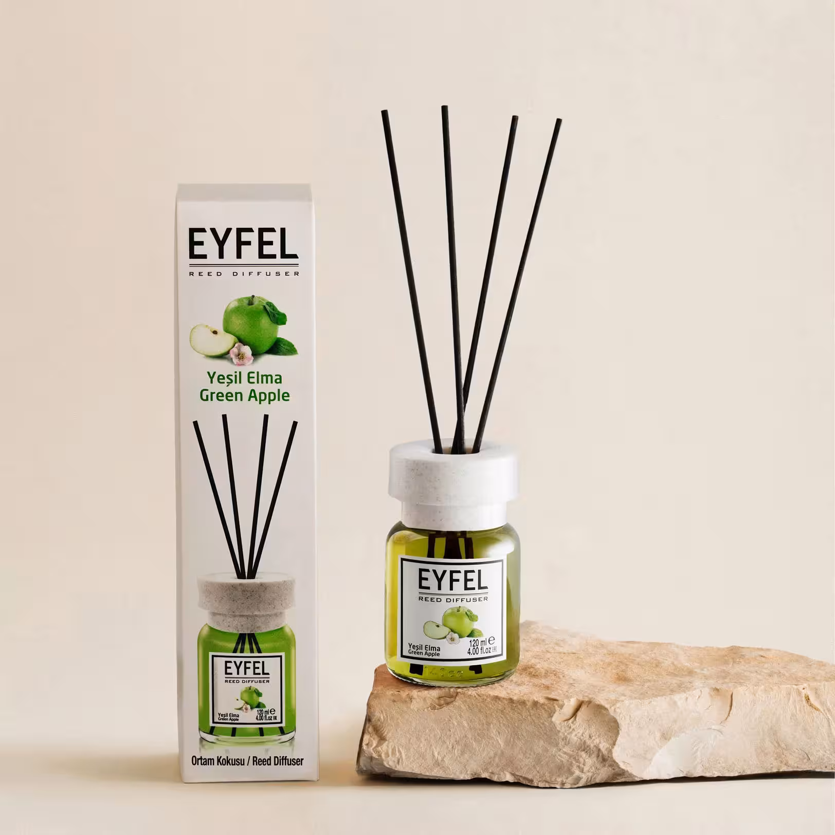 خوشبو کننده هوا ایفل اصل EYFEL مدل سیب سبز green apple حجم 120 میلی لیتر کد 561031