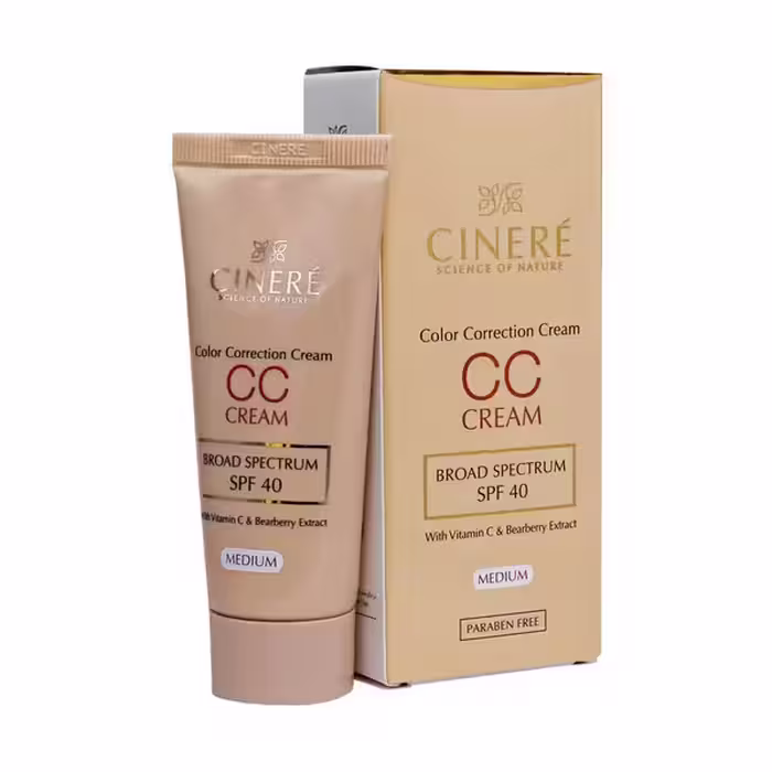 کرم پودر CC مدل مدیوم 40 SPF سینره 40 میلی‌لیتر Cinere