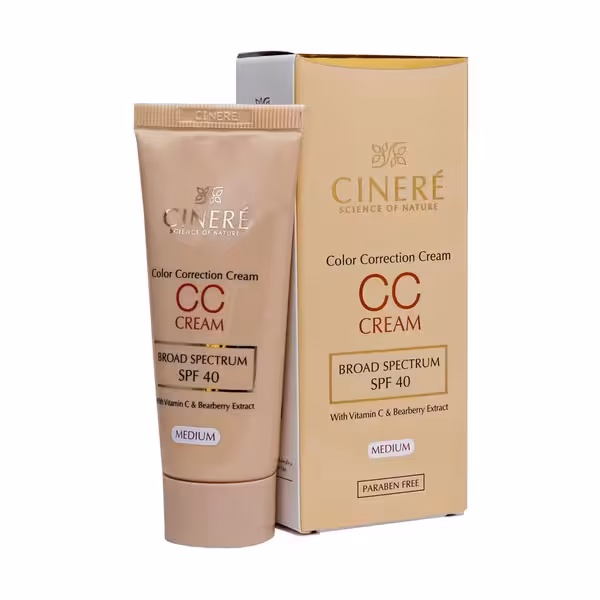 کرم پودر CC مدل مدیوم 40 SPF سینره 40 میلی‌لیتر Cinere