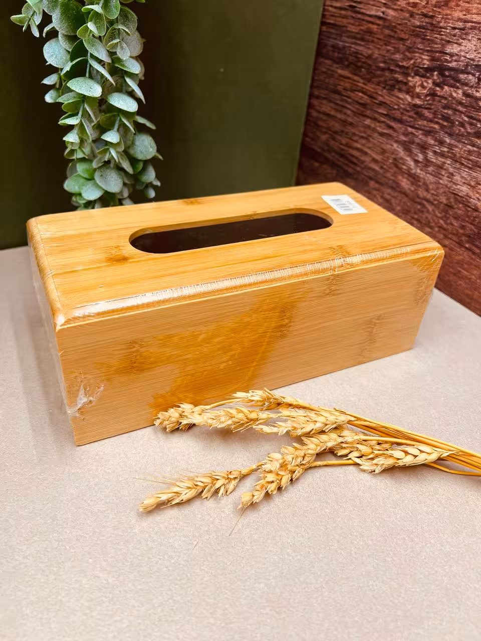 جا دستمال چوبی بامبو bm74