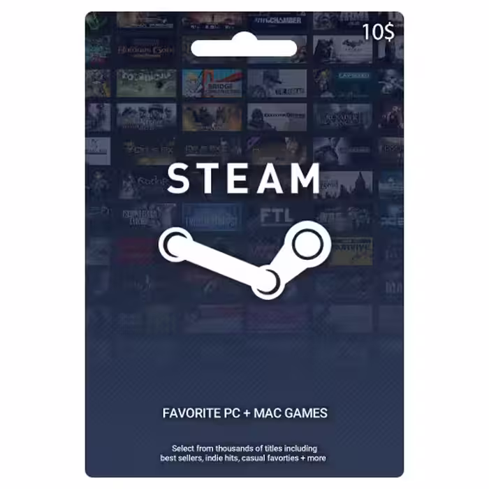 گیفت کارت 10$ استیم