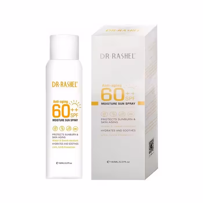 اسپری ضد آفتاب دکتر راشل Dr Rashel مدل Anti-Aging حجم 150 میل SPF 60