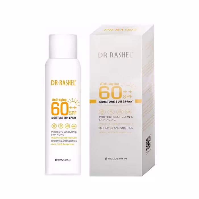 اسپری ضد آفتاب دکتر راشل Dr Rashel مدل Anti-Aging حجم 150 میل SPF 60