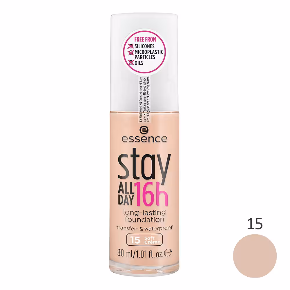 کرم پودر اسنس شیشه ای اصل Essence Stay All Day 16H Soft Creme 15
