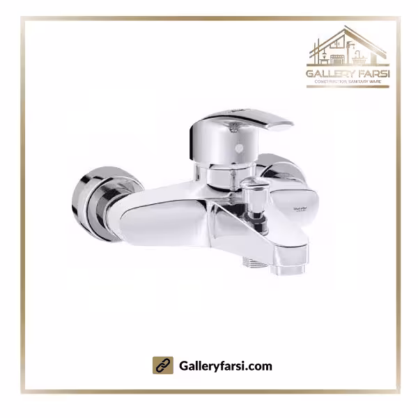 شیر حمام شودر مدل پاریس کروم