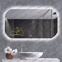 آینه روشویی مدرن لیزری طرح گربه کد AD184