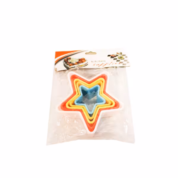 خرید کاتر برش پنج تیکه طرح ستاره پلاستیکی