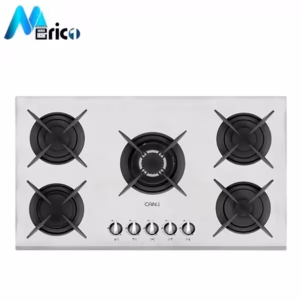 گاز رومیزی کن کد IG503W پنج شعله شیشه سفید