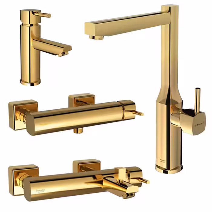 ست شیرالات شودر مدل یونیک/یونیک پلاس طلایی