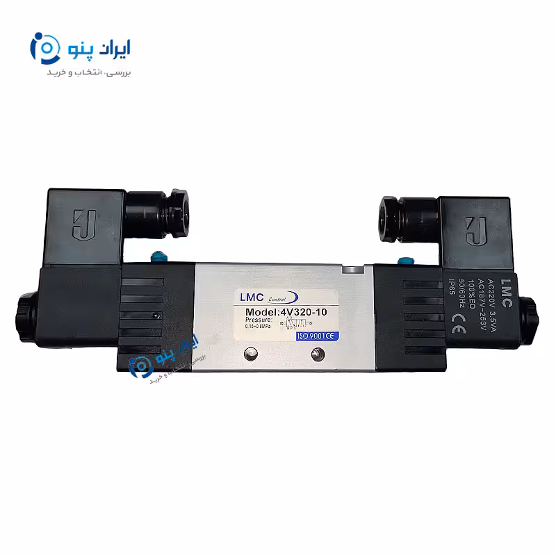 شیر برقی 2-5 3/8 دو بوبین ال ام سی 220 ولت 4V320-10 LMC