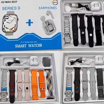ساعت هوشمند سری 9 به همراه هنذفری بی سیم مدل Smart Watch Series 9 i32 Max Suit