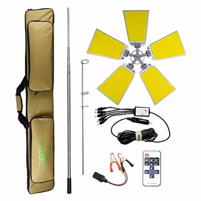 چراغ کمپینگ 5000 وات 5 پر 360 لایت مدل FR-05 COB RF