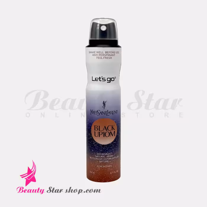 اسپری خوشبو کننده بدن زنانه لتس گو مدل Yves Saint Laurent Black opium حجم 200 میلی لیتر