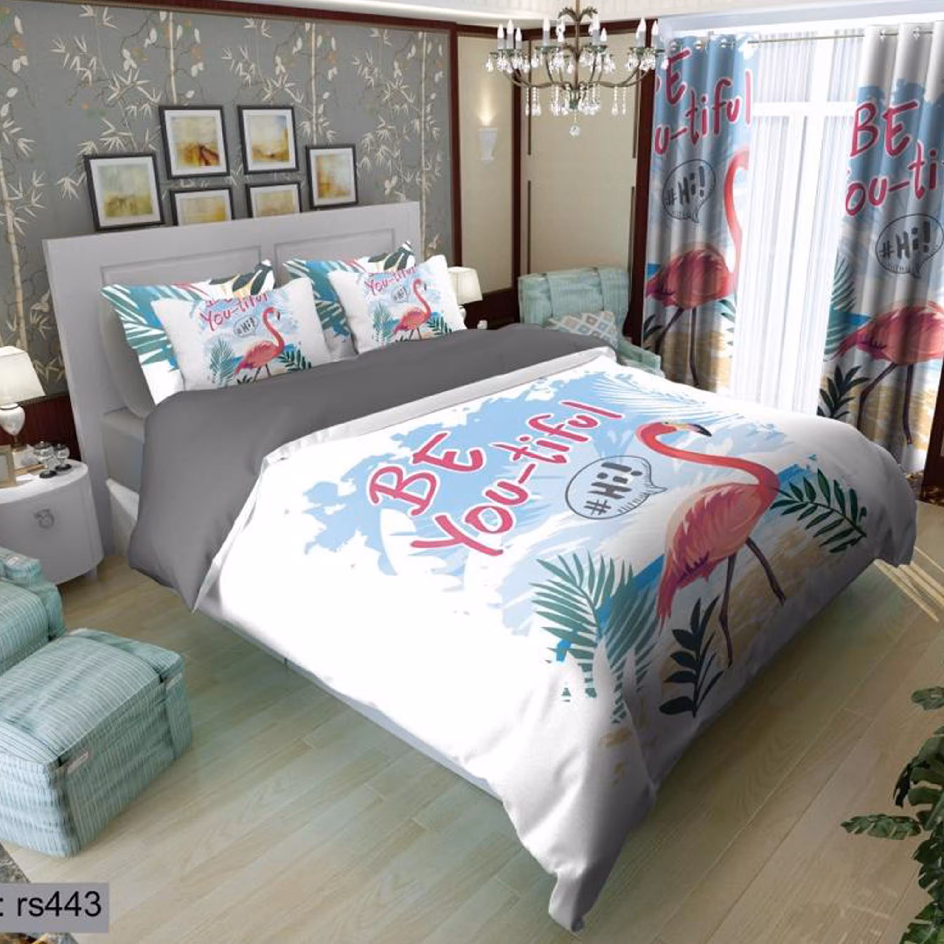سرویس روتختی 2 نفره تنسل چاپی برندترک لند(Turk Land) rs 443