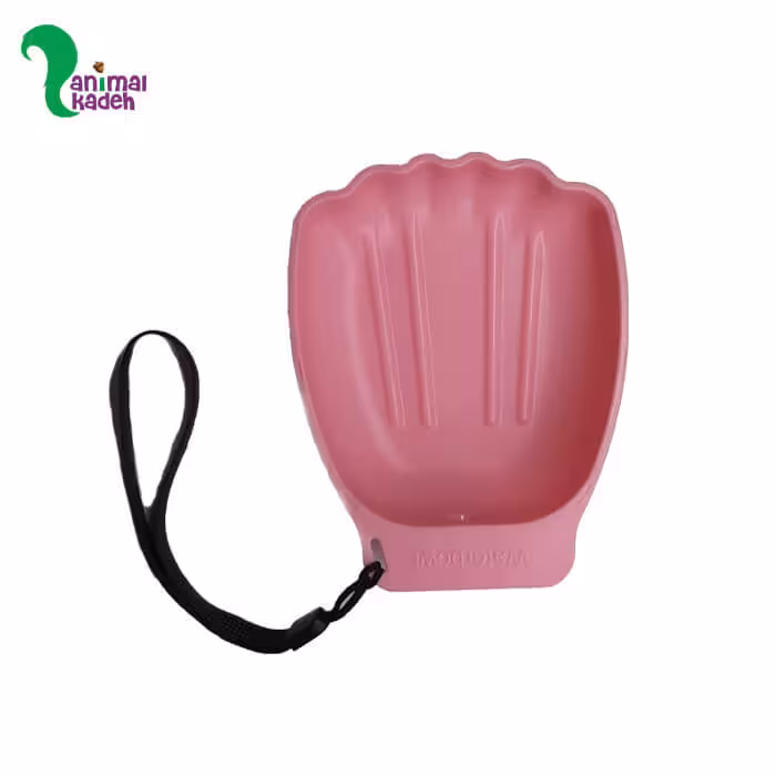 آبخوری سگ و گربه مسافرتی سینک دار طرح صدف (صورتی)