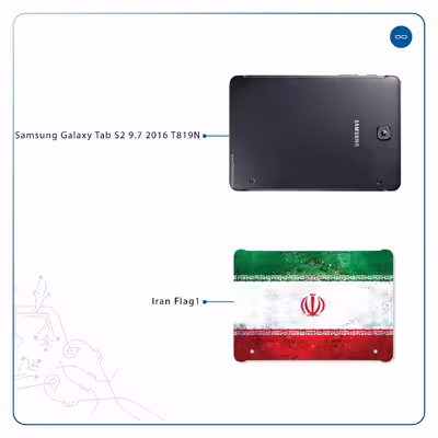 برچسب پوششی ماهوت مدل Iran-Flag-1 مناسب برای تبلت سامسونگ Galaxy Tab S2 9.7 2016 T819N