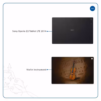 برچسب پوششی ماهوت مدل Violin-Instrument مناسب برای تبلت سونی Xperia Z2 Tablet LTE 2014