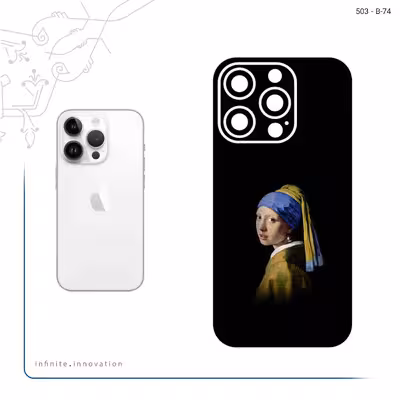 برچسب پوششی ماهوت مدل Girl with a Pearl Earring of Vermeer مناسب برای گوشی موبایل اپل iPhone 14 Pro