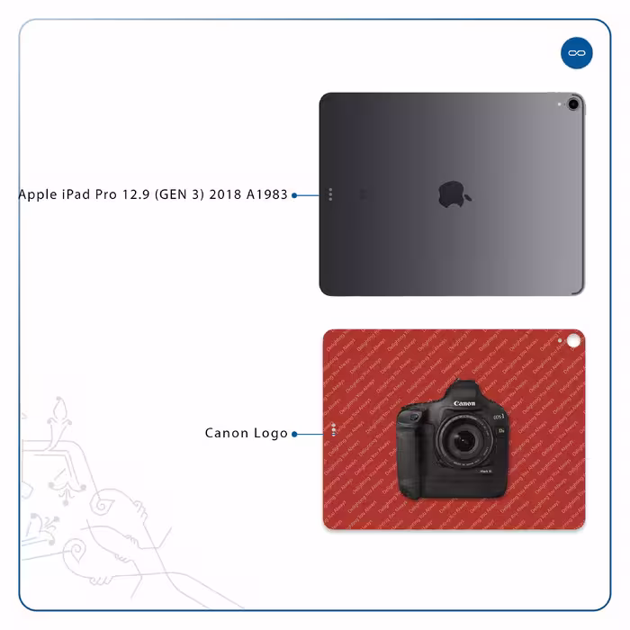 برچسب پوششی ماهوت مدل Canon-Logo مناسب برای تبلت اپل iPad Pro 12.9 (GEN 3) 2018 A1983