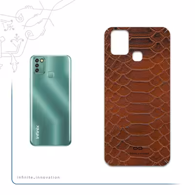 برچسب پوششی ماهوت مدل Brown-Snake-Leather مناسب برای گوشی موبایل اینفینیکس Smart 6 X657B